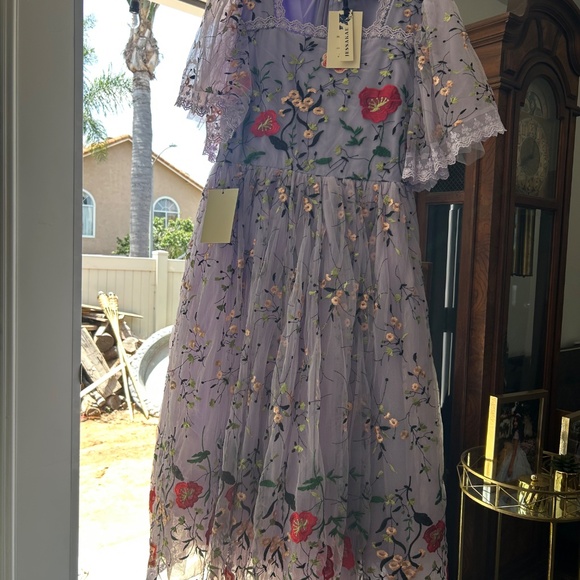 JessaKae Purple Floral Wedding Dress - Picture 3 of 5